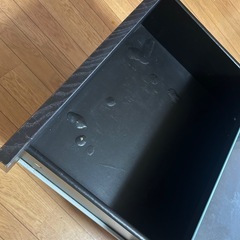 ガラス天板　ローテーブル　黒　収納付きの画像