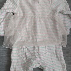 ベビー服 ロンパース ボーダー 80cm べべの画像