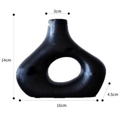 ブラックインテリア 花瓶 フラワーベース 3点セットの画像