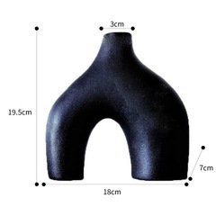 ブラックインテリア 花瓶 フラワーベース 3点セットの画像