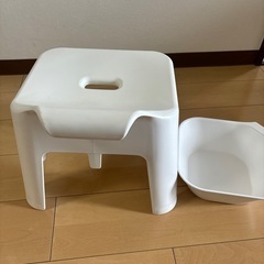 山崎実業　湯おけ椅子セットの画像