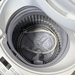 【超美品‼️】シャープ 2021年製 7.0kg全自動洗濯機 ステンレス穴なし槽 おしゃれ着コース ホワイト♪の画像