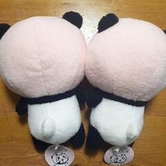 【未使用タグ付き】パンダinぱんだ　ぬいぐるみ2点セットの画像