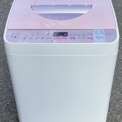 【RKGSE-339】特価！シャープ/5kg/タテ型全自動洗濯乾燥機/ES-TX5A-P/分解洗浄/中古品/2017年製/当社より近隣地域無料配達の画像