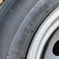 軽トラ外し　ハイゼット純正ホイールタイヤセット　145/80R12の画像
