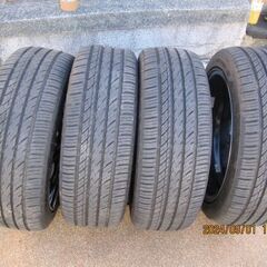 夏タイヤホイールセット　(タイヤ)ナンカンNANKANG 215/45R18 93H NA-25　(ホイール)ウエッズ レオニスWX 18inch ブラックポリッシュの画像