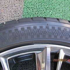 夏タイヤホイールセット　(タイヤ)ナンカンNANKANG 215/45R18 93H NA-25　(ホイール)ウエッズ レオニスWX 18inch ブラックポリッシュの画像