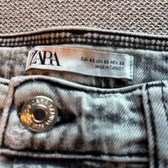 【完売品】ZARA ダメージデニム グレー メンズの画像