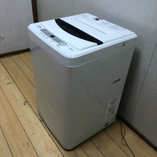 YAMADA 洗濯機 YWM-T60A1 6.0kg 全自動洗濯機 上開き 単身向け 風乾燥機能付き ホワイト　人暮らし 単身用 上開き ホワイト 風乾燥 シンプルモデル 中古 格安 動作品【糸島市内 送料無料】　250727-4
