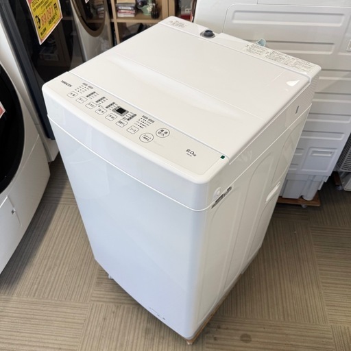 超美品‼️】山善 2024年製 6.0kg全自動洗濯機 部屋干しコース搭載