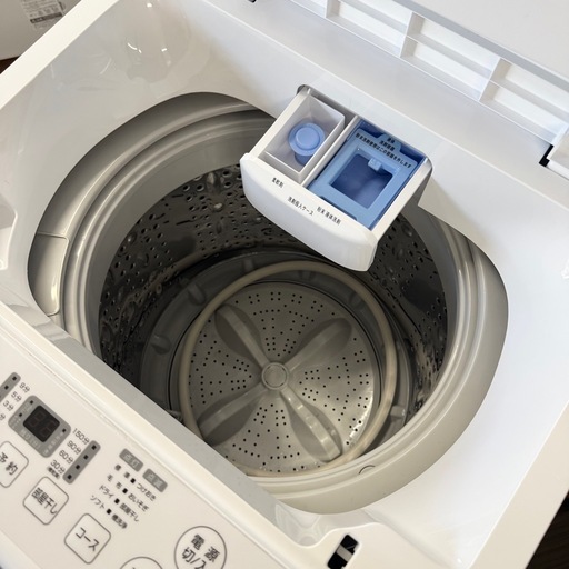 【超美品‼️】山善 2024年製 6.0kg全自動洗濯機 部屋干しコース搭載 ホワイト♪