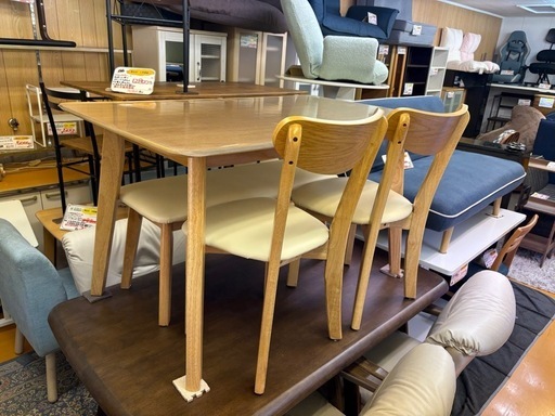 【リサイクルサービス八光】幅120cm　株式会社　幸家具会館　ロッシュ4点ダイニングセット
