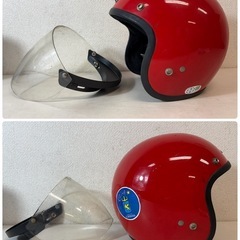 1000円/SHOEI/ショウエイ/ヘルメット/TJ-301/赤/レッド/Mサイズ/57㎝/58㎝/8577-01の画像