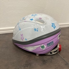 OGK子ども用自転車ヘルメットBOONY2 ★53-54cm星柄ホワイト/パープルの画像
