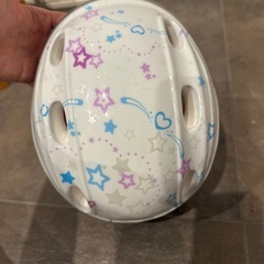 OGK子ども用自転車ヘルメットBOONY2 ★53-54cm星柄ホワイト/パープルの画像