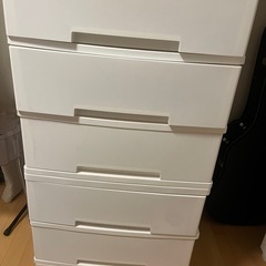 【3段チェスト（グリーンパル製／ホワイト）2個セット🧺1個からでもOK！】の画像