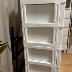 【3段チェスト（グリーンパル製／ホワイト）2個セット🧺1個からでもOK！】の画像