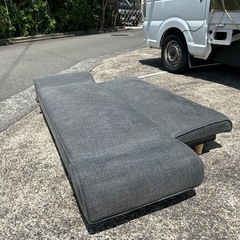 LOWYA リクライニングソファ　グレーの画像