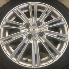 社外アルミホイール冬タイヤセット YOKOHAMA 165/60R15 4本 ハスラーフレアーソリオ上げトラの画像