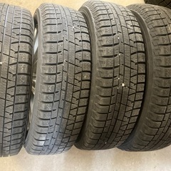 社外アルミホイール冬タイヤセット YOKOHAMA 165/60R15 4本 ハスラーフレアーソリオ上げトラの画像