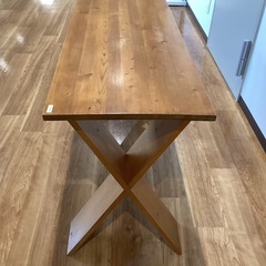 ワークデスク〈スプルース材〉【町田市再生家具】251257の画像
