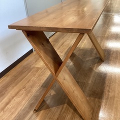 ワークデスク〈スプルース材〉【町田市再生家具】251257の画像