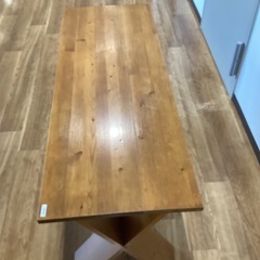ワークデスク〈スプルース材〉【町田市再生家具】251257の画像