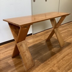 ワークデスク〈スプルース材〉【町田市再生家具】251257の画像