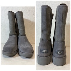 1000円/UGG/アグ/ムートンブーツ/1013428/グレー/ボア/24㎝/9761-09の画像