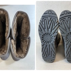 1000円/UGG/アグ/ムートンブーツ/1013428/グレー/ボア/24㎝/9761-09の画像