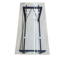 【レガストック川崎本店】ガラス PCデスク 作業机 ブラックの画像