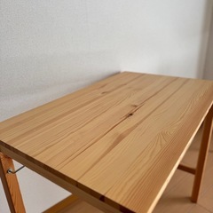 【美品】無印良品　折りたたみパイン材テーブル　の画像