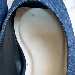 glacier パンプス ネイビー バックストラップ オープントゥ 23.5cmの画像