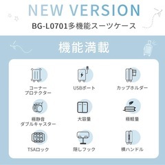 キャリーケース　シルバーLの画像