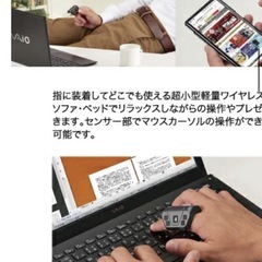 超小型 ワイヤレス 指マウスの画像