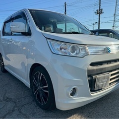 【支払総額19.8万円】1番人気パールホワイト ワゴンRスティングレー車検令和9年7月機関良好 内外装良好 自動ブレーキ フルセグTV Bluetooth ローダウン一目惚れ♩の画像