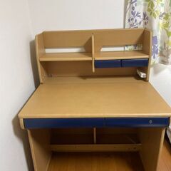 学習机とイス 青の画像