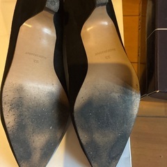 パンプス　23cm スウェード黒の画像