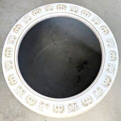 ●陶器製 大型火鉢★めだか鉢にお勧め★胴径約４４ｃｍ　高さ約３２ｃｍ　口径約３１ｃｍ◎修補後水漏れテスト済◎の画像