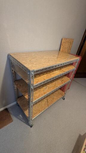 分解可能)ステンレス OSB合板 DIY シェルフ インダストリアル