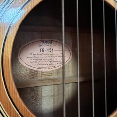【お引き取り確定しました】YAMAHA アコースティックギター　FG151 ジャンク品の画像