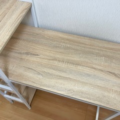 美品　パソコンデスク　シェルフデスク　リモートワーク　勉強机の画像