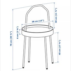新品未開封◇IKEA サイドテーブル | ホワイト |直径38cm | 工具ネジ不要 の画像