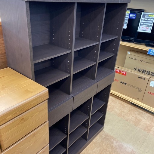 ニトリ　本棚　ハイタイプ　ダークブラウン