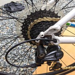 (特上美品) TREK ＦＸ7.4 ミニマムブルホーンカスタム クロスバイク ワイヤーフレーム内装 ゴールドチェーン/バルブキャップ　 　の画像