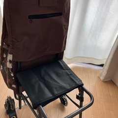 お値下げしました！3輪ショッピングカート　椅子付き　キャリーカート新品、未使用の画像