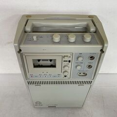 【TOA】トーア ワイヤレスアンプ カセットプレーヤー WA-1802C 100V マイク付き 通電確認済 ハンドマイク 現状品 Y1939の画像