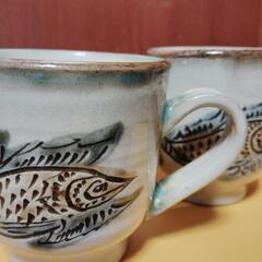 沖縄やちむん湯呑・コーヒーカップセット 金城康信の画像