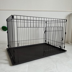 アイリスオーヤマ システムサークルトレー付き P-STN-550 ブラウン 小型犬用 90×60×55.2cmの画像