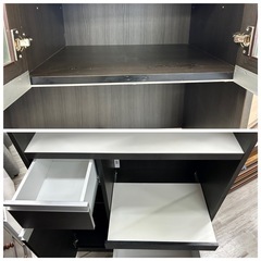 ★レンジボード　食器棚　キッチン収納　💳自社配送代引き可💳※現金、クレジット、スマホ決済対応※   　　の画像